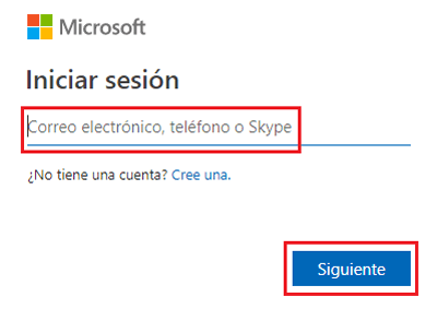 Iniciar sesion en cuenta Microsoft para Skype